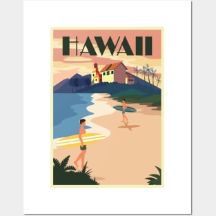 Hawaii - Vintage Travel Poster Posters and Art